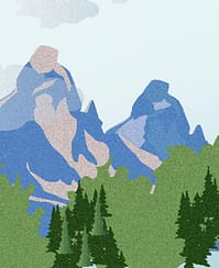 Mountain landscape with trees, symbolizing unique perspectives on finance, money, and economics at DATA, offering growth and adaptation insights.